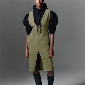 NWT Zara green corduroy dress